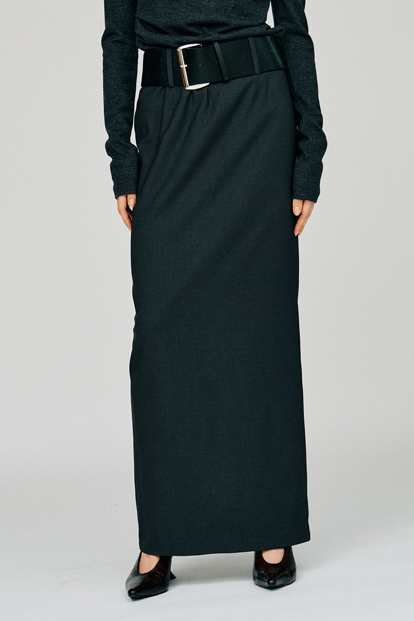 Wide Belt Long Skirt - 2026WINTER
