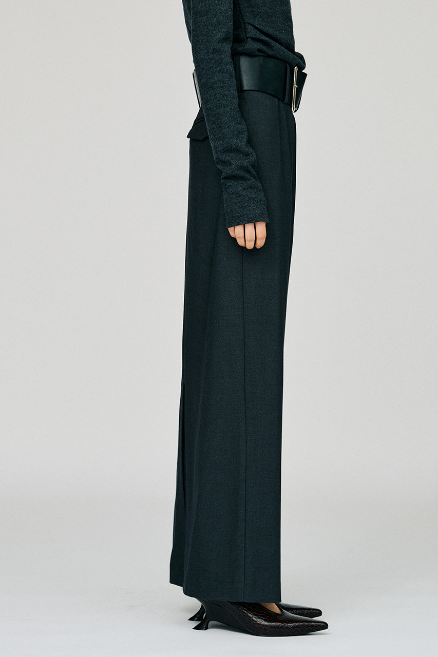 Wide Belt Long Skirt - 2026WINTER
