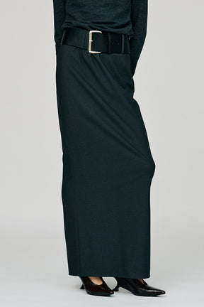 Wide Belt Long Skirt - 2026WINTER