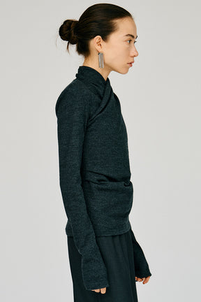 Washable Wool Cache-Coeur Top - 2026WINTER