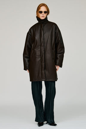 Padded Scarf Middle Coat - 2026WINTER
