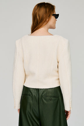 Cropped Tweedy Top - 2026WINTER