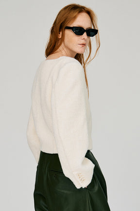 Cropped Tweedy Top - 2026WINTER