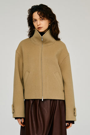 Stand Collar Short Coat - 2026WINTER