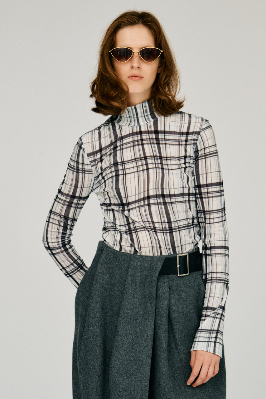 Wavy Check Skin Top - 2026WINTER