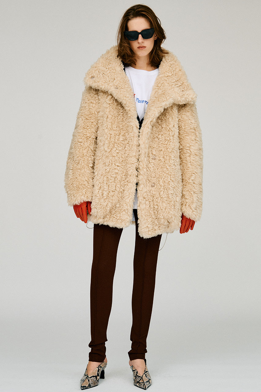 Stand Collar Curly Fur Coat - 2026WINTER