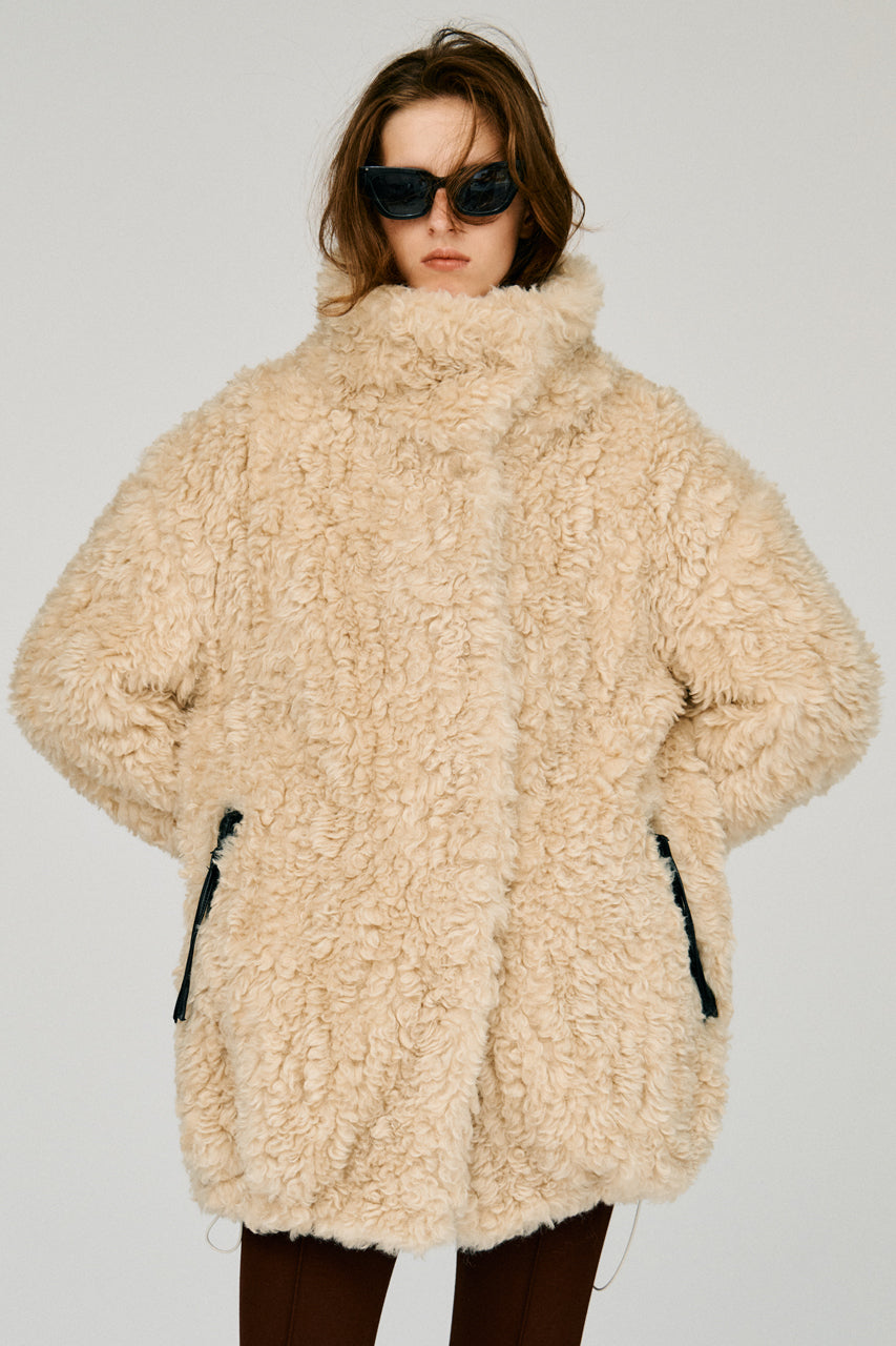 Stand Collar Curly Fur Coat - 2026WINTER
