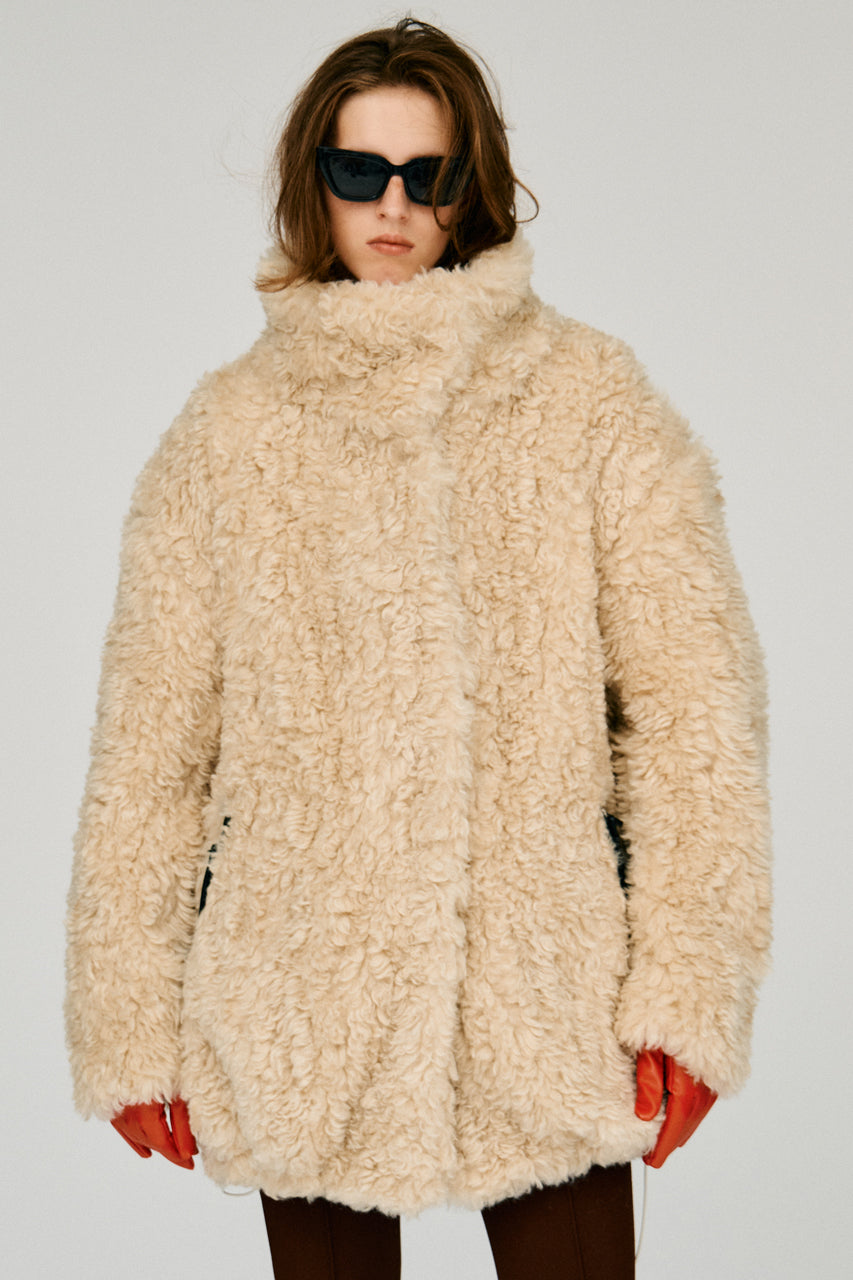 Stand Collar Curly Fur Coat - 2026WINTER