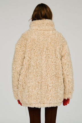 Stand Collar Curly Fur Coat - 2026WINTER