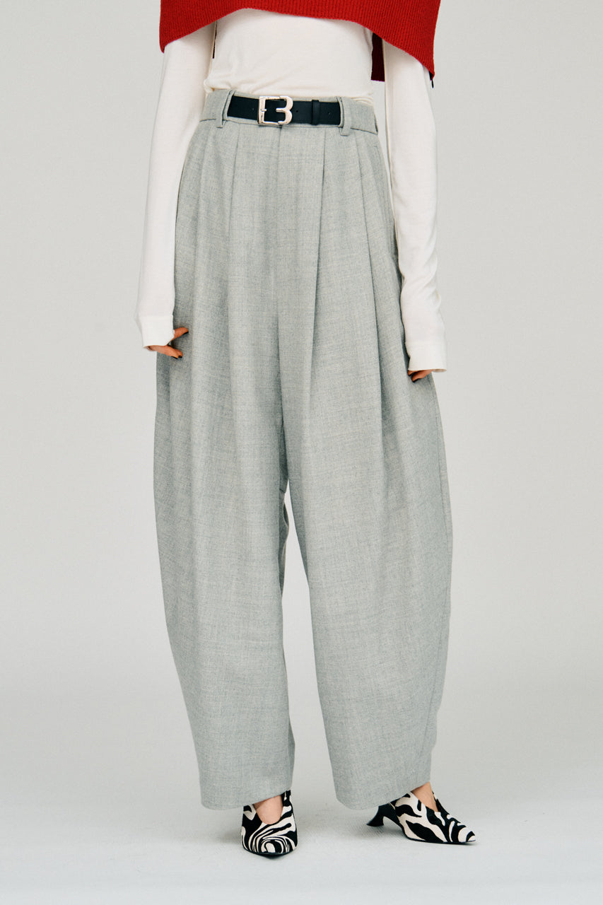 Belted Cocoon Flannel Pants - 2026WINTER