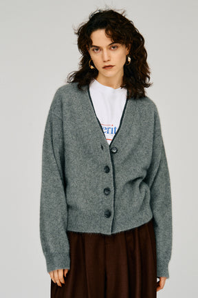 Fox Blend Double Neck Cardigan - 2026WINTER