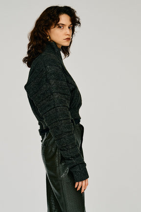 Half-Zip Accordion Knit - 2026WINTER