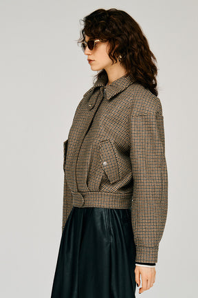 Leather Collar Short Coat - 2026WINTER