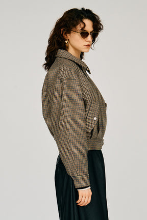 Leather Collar Short Coat - 2026WINTER