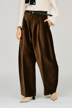 Velvet Barrel Pants - 2026WINTER