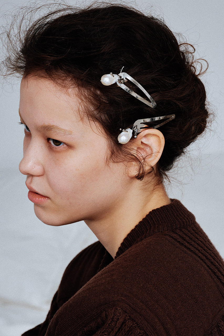 Pearl Piercing Hair Clips-2 Piece Set