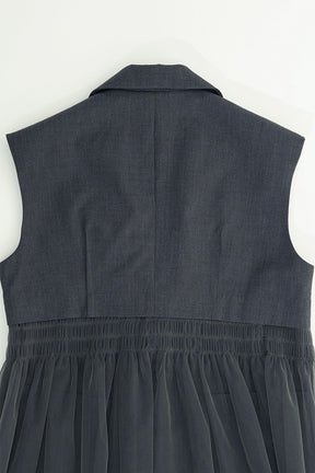 【25 SPRING PRE ORDER】Tulle Docking Gilet