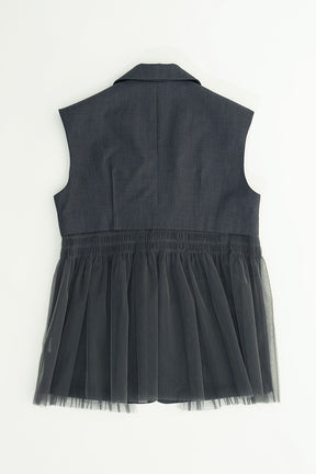 【25 SPRING PRE ORDER】Tulle Docking Gilet