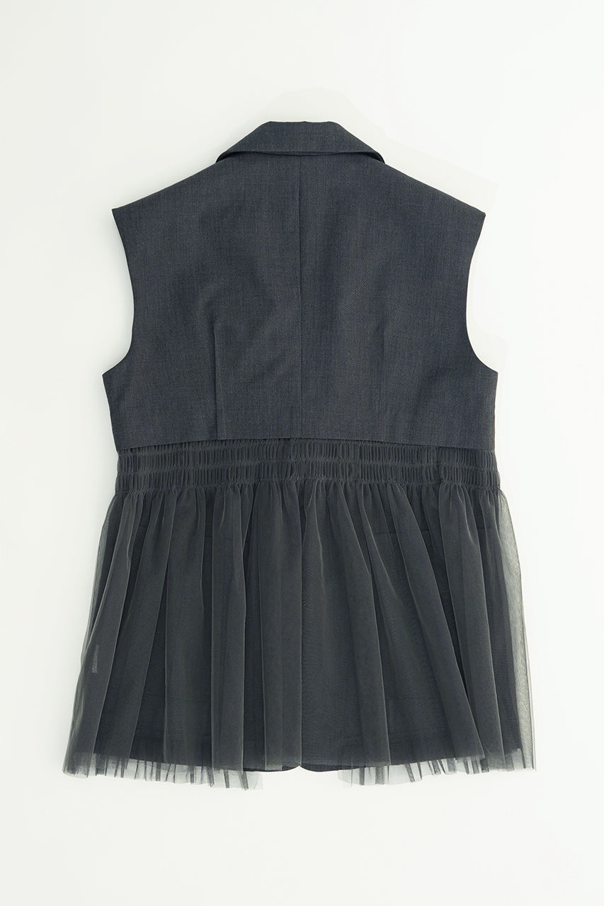 【25 SPRING PRE ORDER】Tulle Docking Gilet