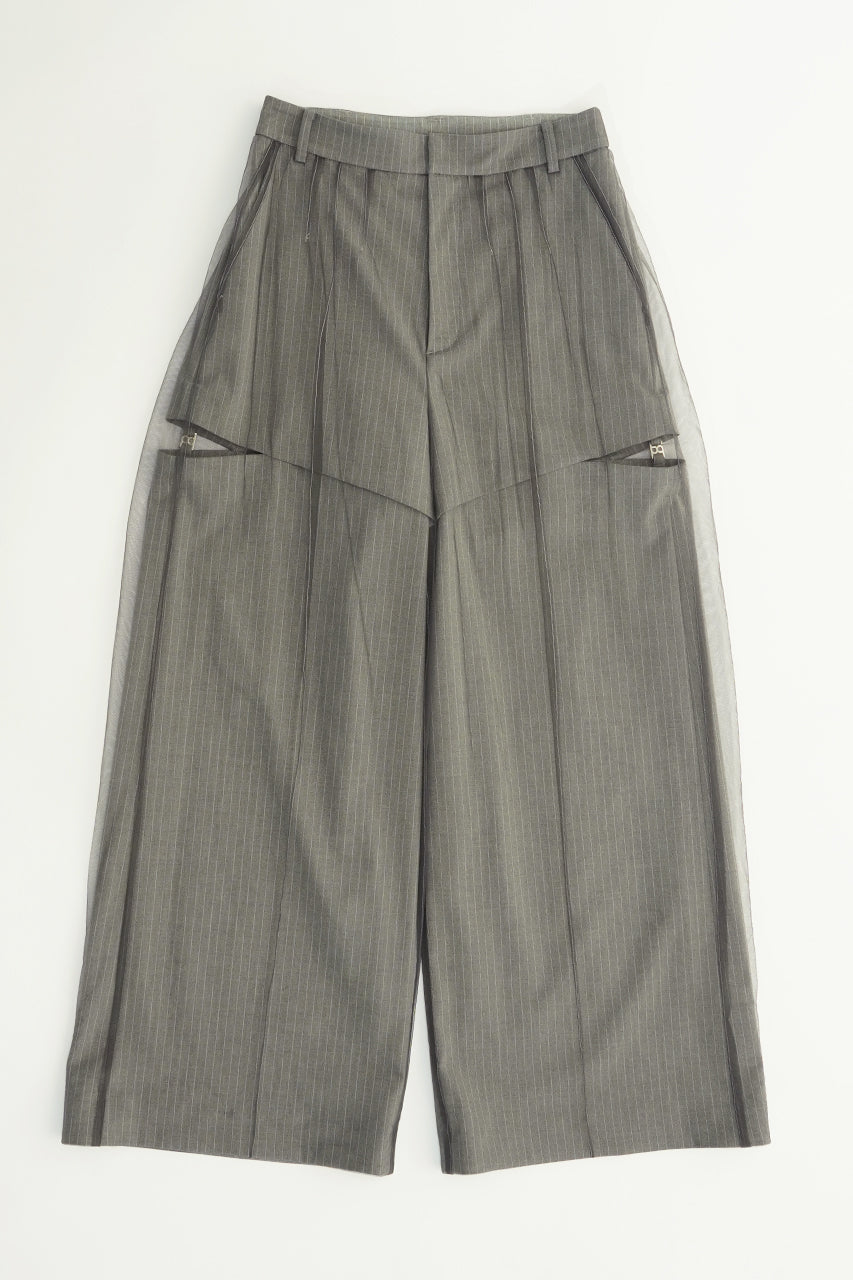 【25 SPRING PRE ORDER】Tulle Layered Slacks