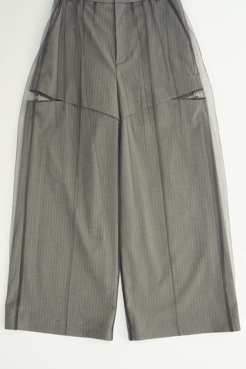 【25 SPRING PRE ORDER】Tulle Layered Slacks