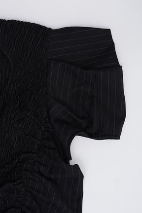 【24SUMMER PRE ORDER】Shirring Striped Top