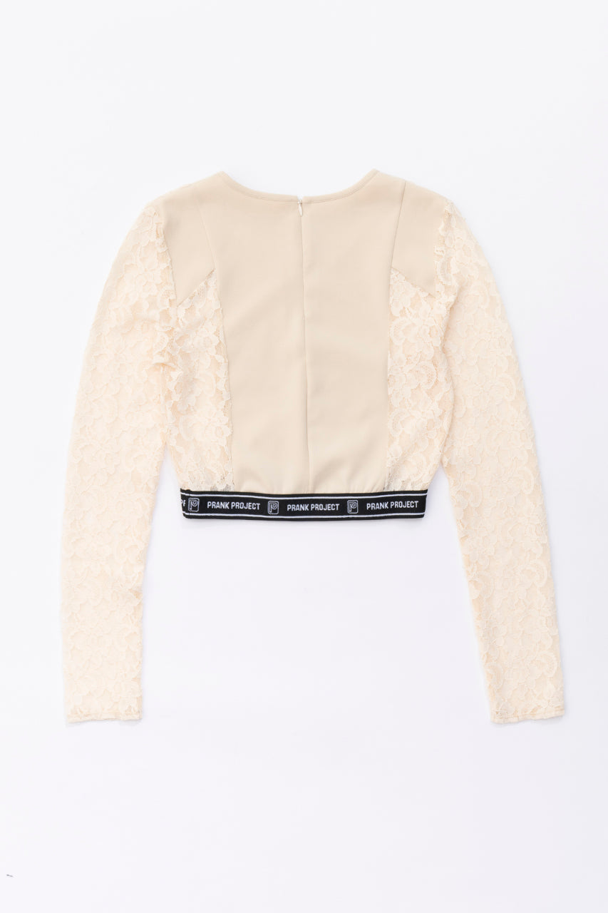Panel Lace Cropped Top