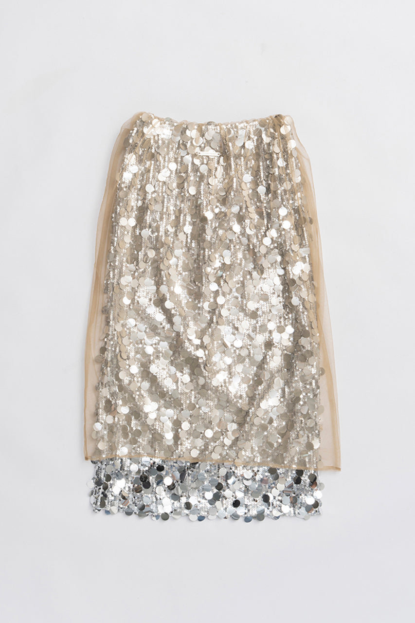 Tulle Wrap Sequin Skirt - 2025 WINTER