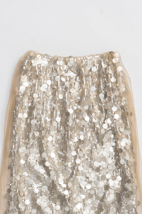 Tulle Wrap Sequin Skirt - 2025 WINTER
