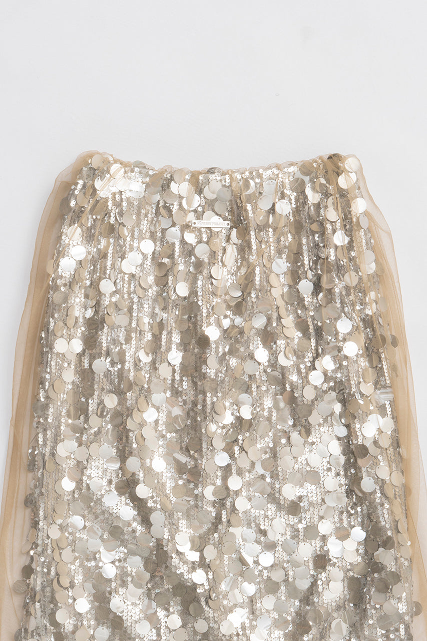 Tulle Wrap Sequin Skirt - 2025 WINTER