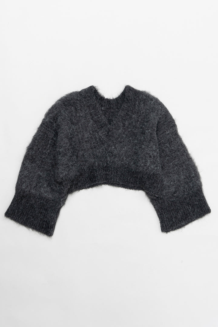 Wide Sleeve Snood Short Knit
