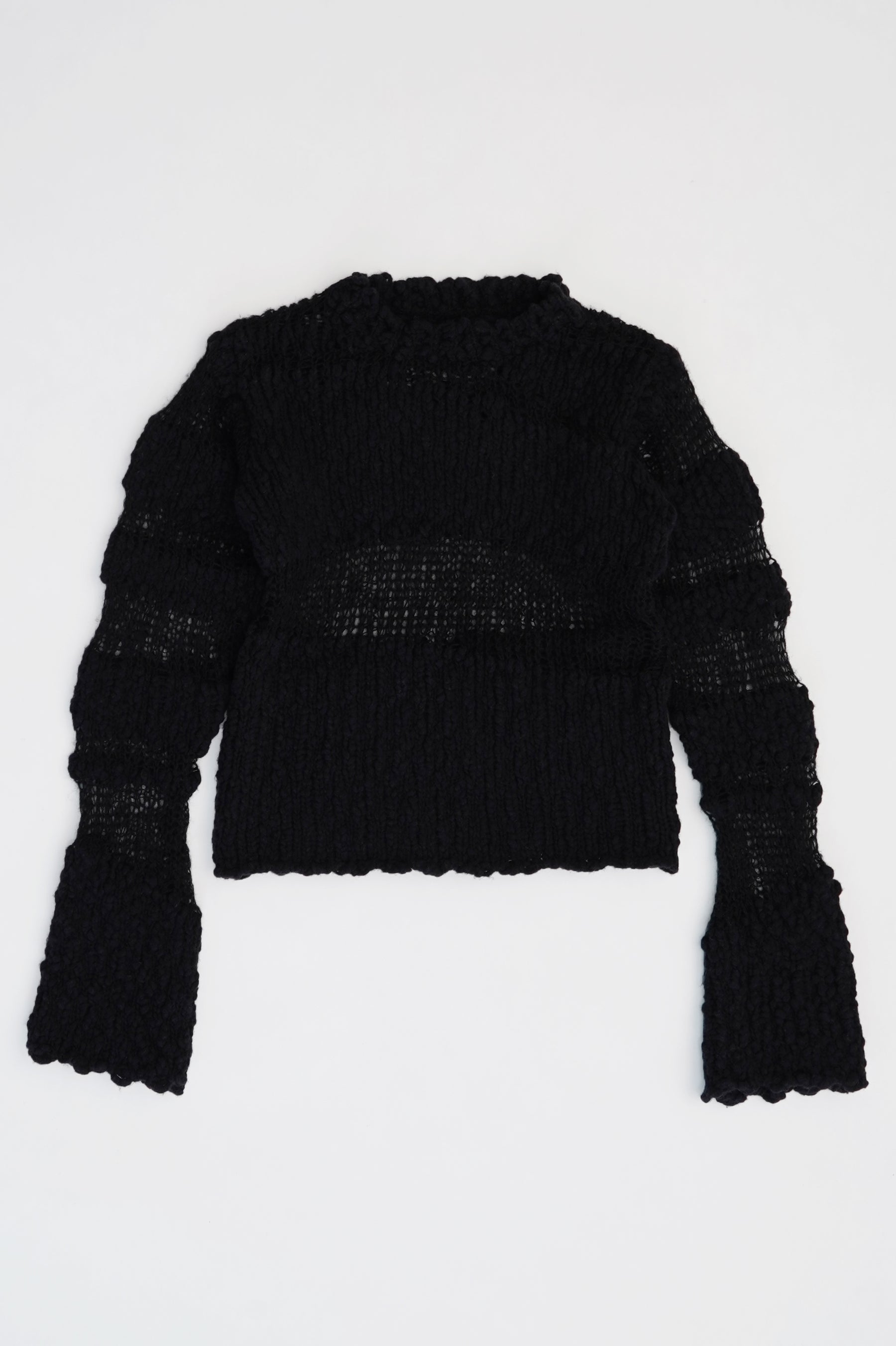 Slub Mohair Border Knit