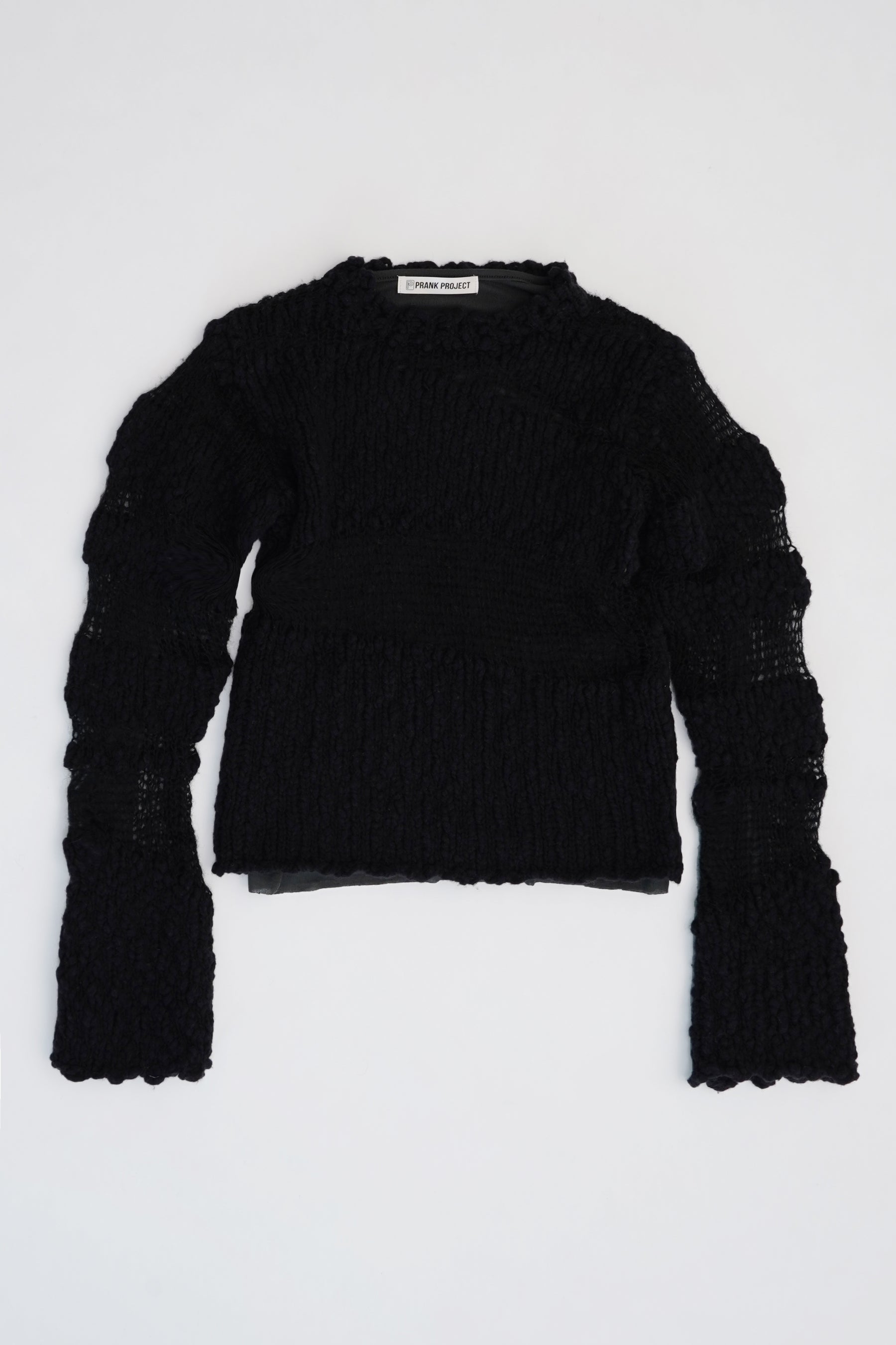 Slub Mohair Border Knit