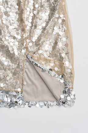 Tulle Wrap Sequin Skirt - 2025 WINTER