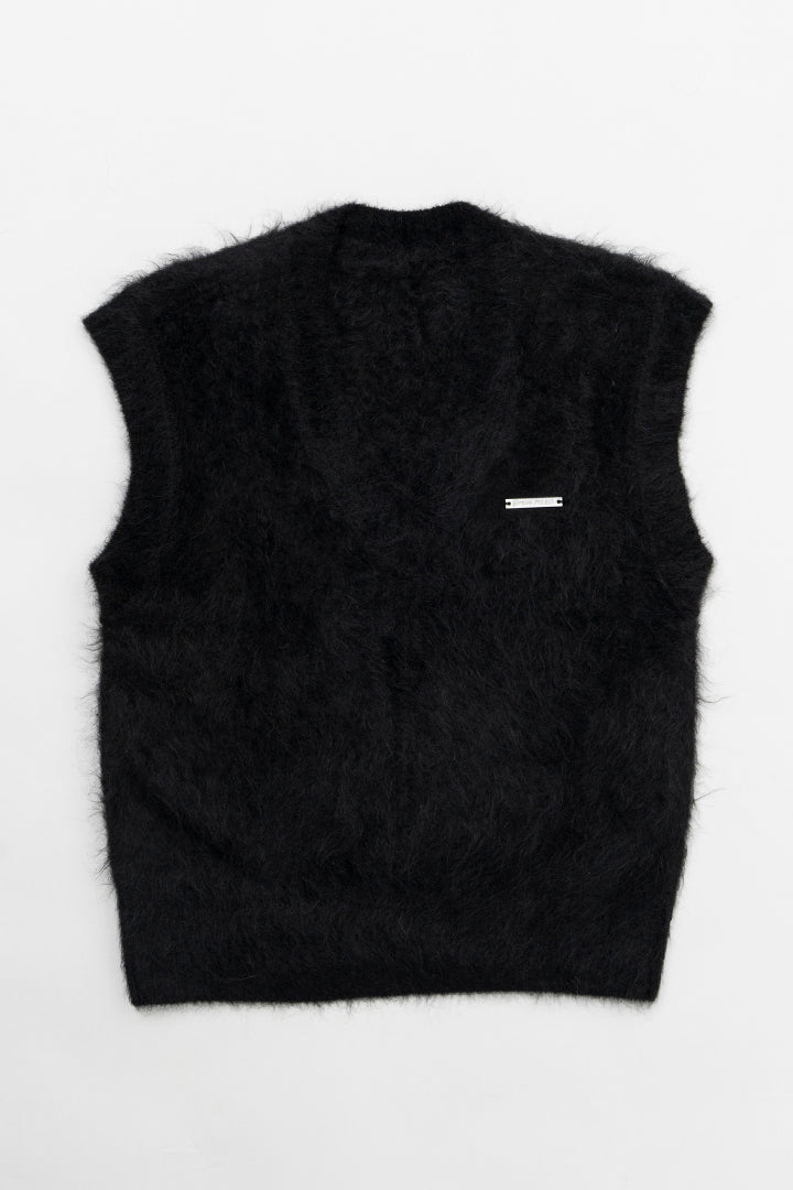 Alpaca Shaggy Knit Vest