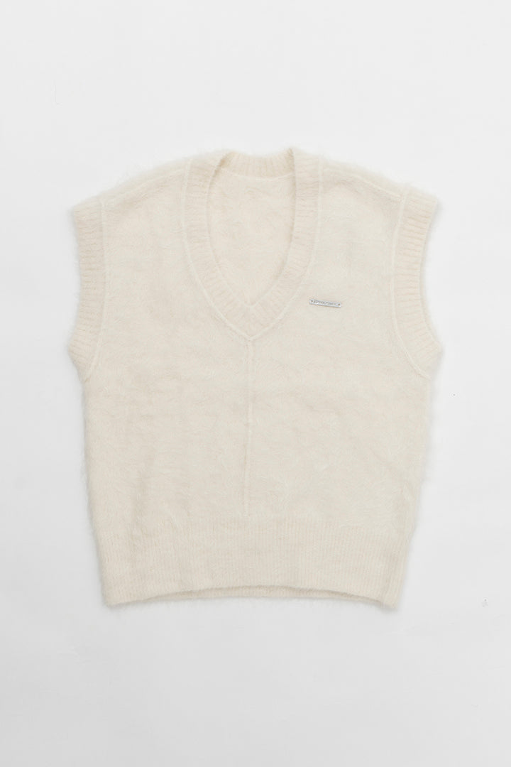 【SALE】Alpaca Shaggy Knit Vest