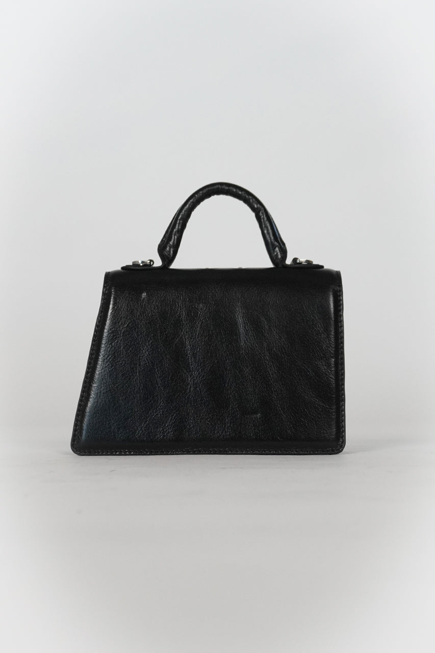 Logo Plate Line Stone Mini Satchel Bag