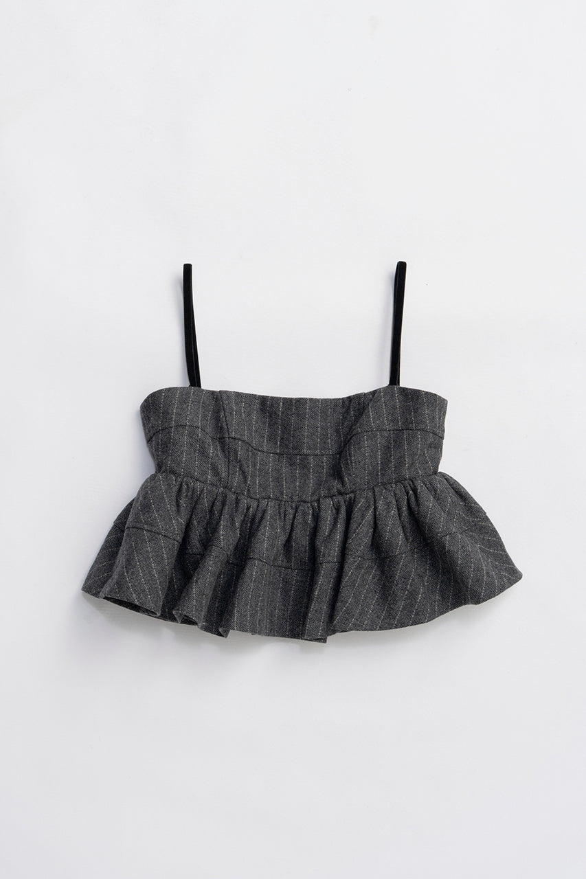 Tweed Peplum Bustier - 2025 WINTER