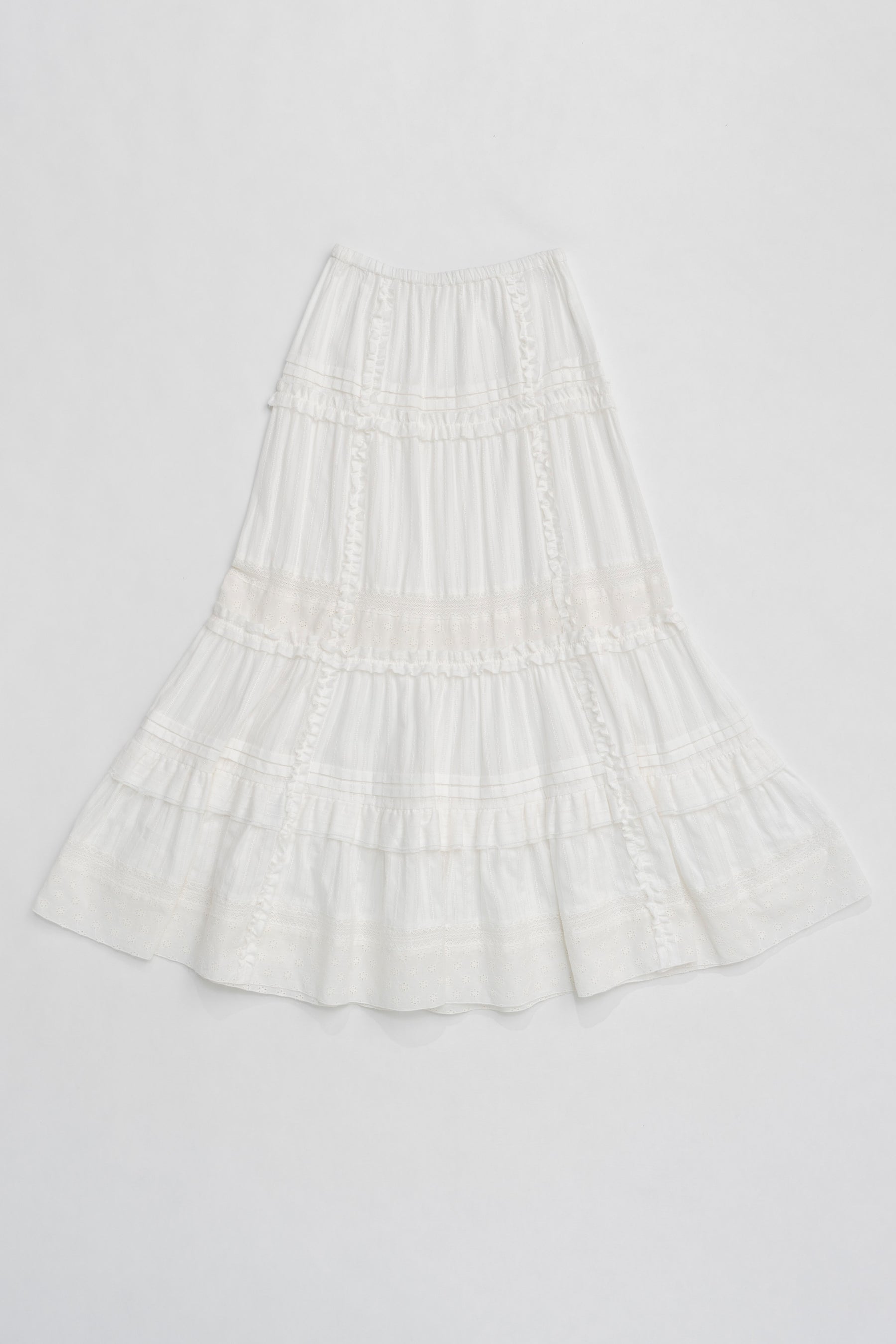 【25 SPRING PRE ORDER】Cotton Lace Maxi Skirt