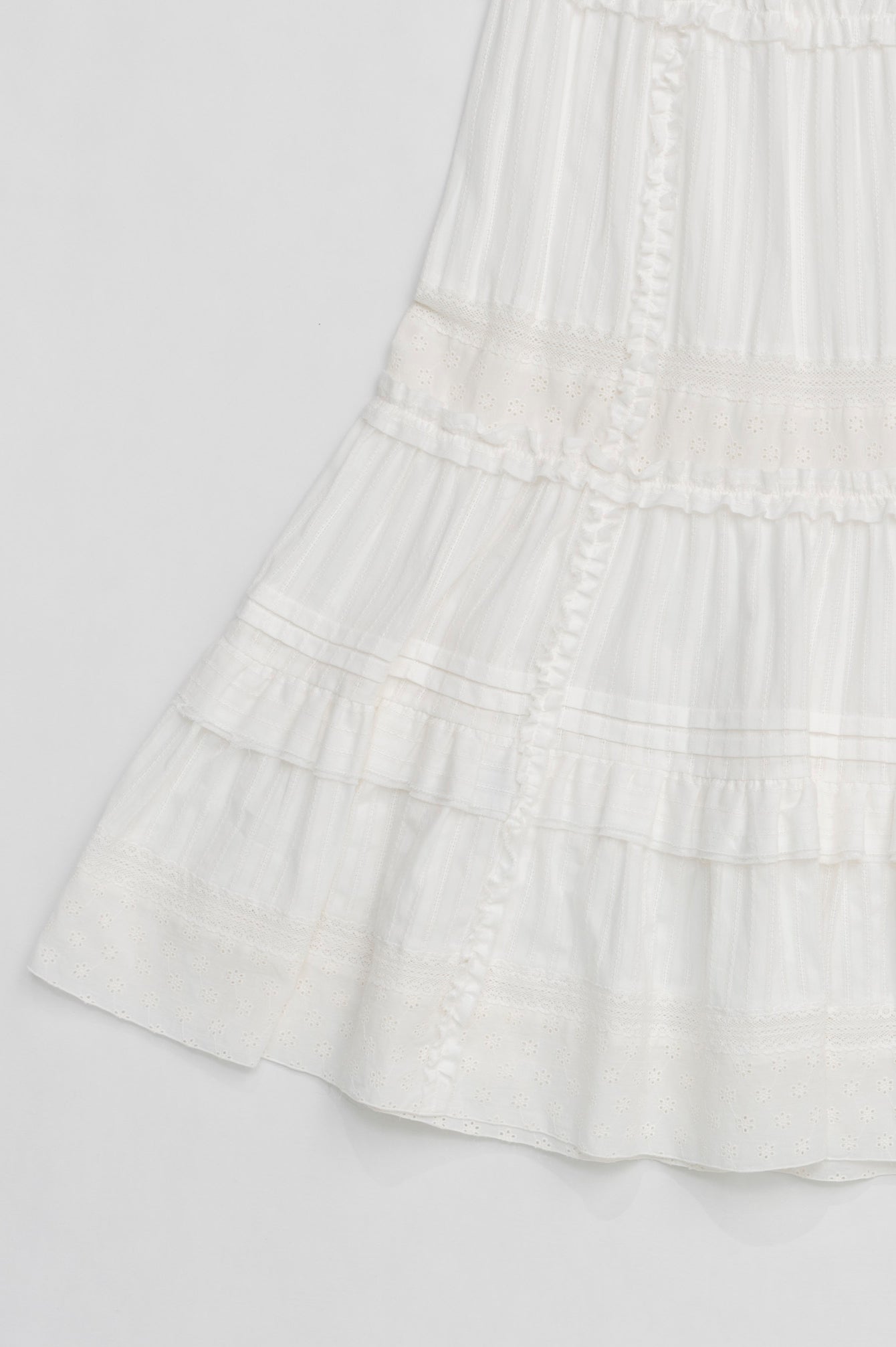 【25 SPRING PRE ORDER】Cotton Lace Maxi Skirt