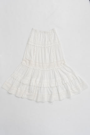 【25 SPRING PRE ORDER】Cotton Lace Maxi Skirt