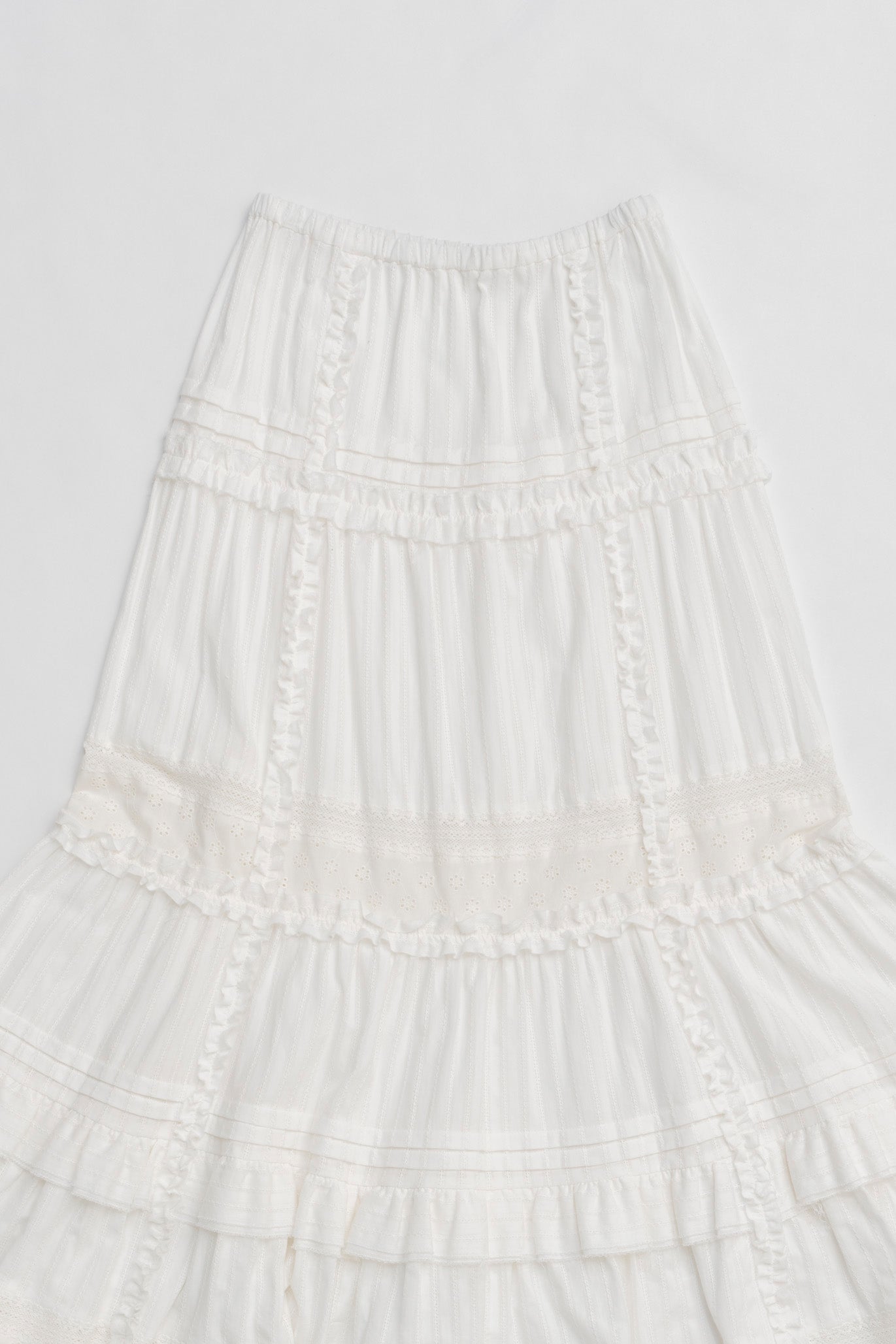 【25 SPRING PRE ORDER】Cotton Lace Maxi Skirt