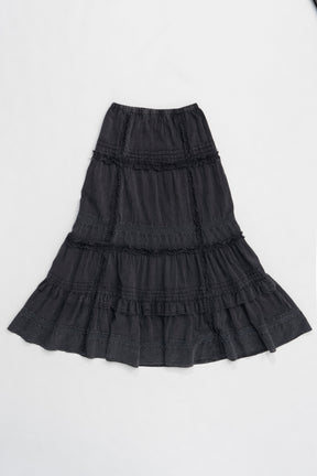 【25 SPRING PRE ORDER】Pigmented Cotton Lace Maxi Skirt