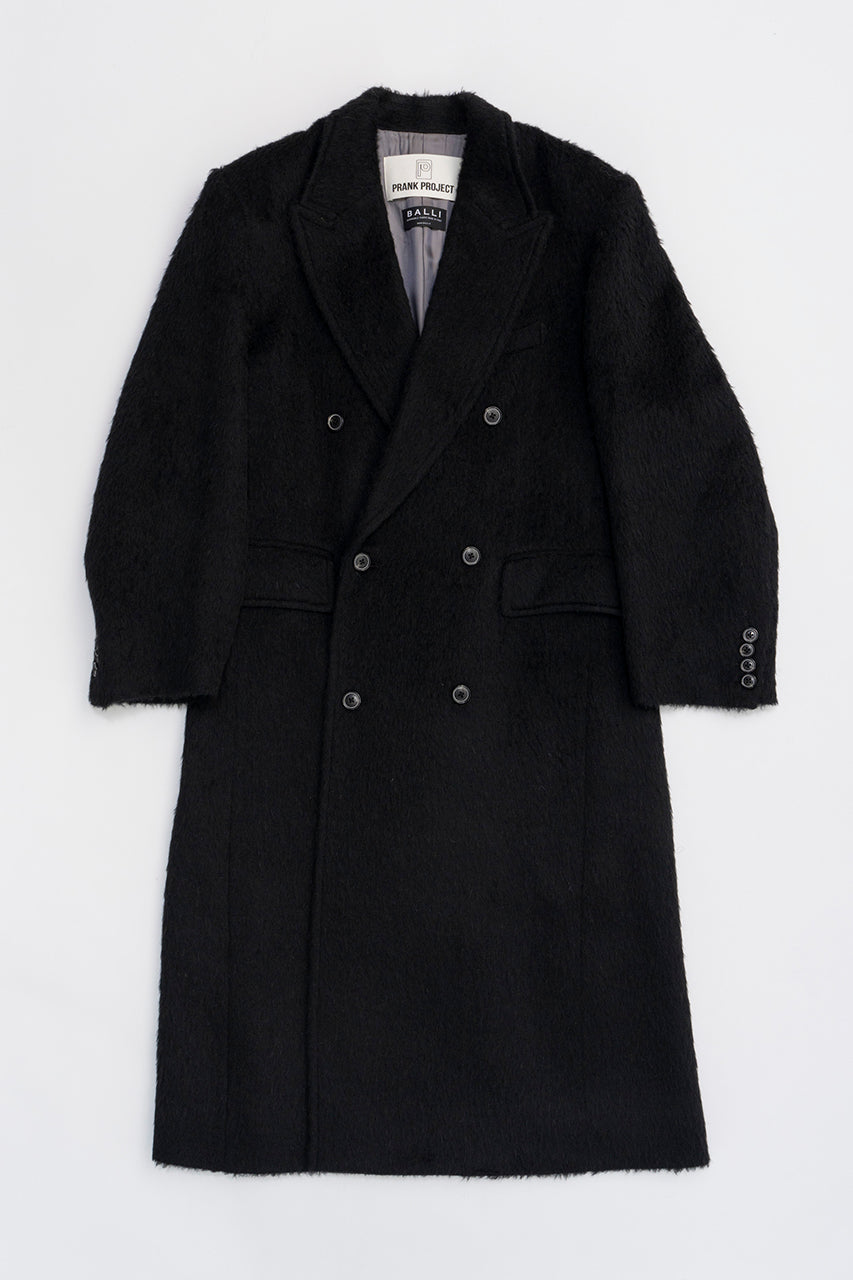 【24WINTER PRE ORDER】Italian Shaggy Double-Breasted Coat