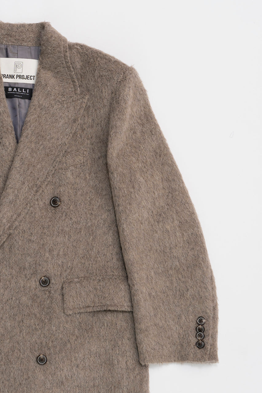 【24WINTER PRE ORDER】Italian Shaggy Double-Breasted Coat