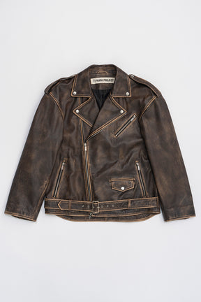 Rub Off COW Leather Riders Jacket