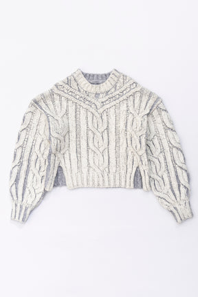 Cable Painted Knit Pullover - SALE