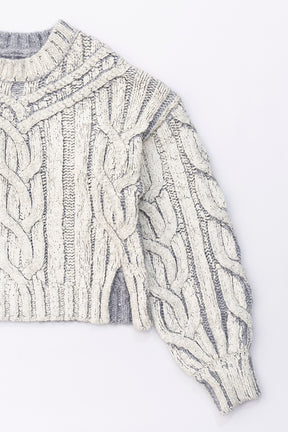 Cable Painted Knit Pullover - SALE