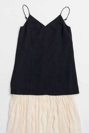 Contrast Fabric Cami Dress - 26SUMMER