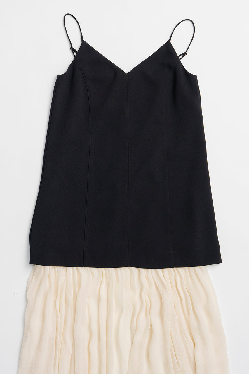 Contrast Fabric Cami Dress - 26SUMMER